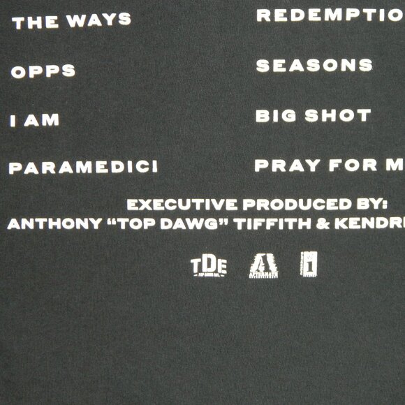 Black Panther Movie Soundtrack Kendrick Lamar Rare Cotton Promotional T-Shirt XL - Picture 11 of 12